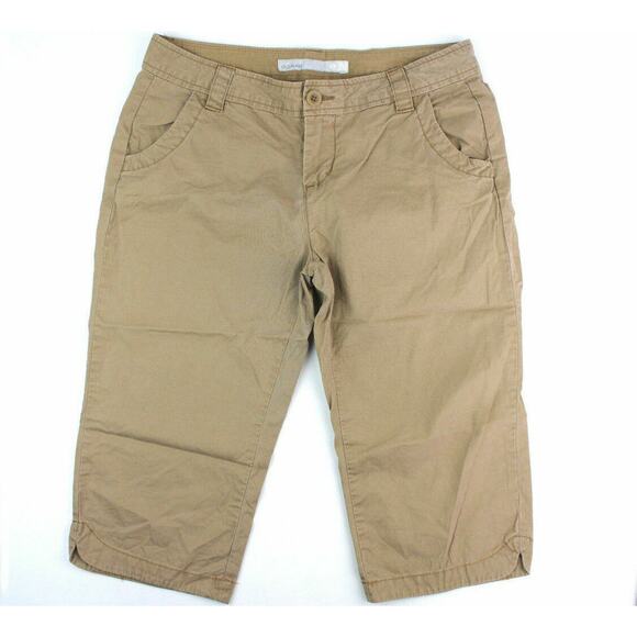 Old‎ Navy Pants Womens 6 Baggy Capri Cropped Clam Diggers Wide Leg Mid-Rise - Picture 1 of 4